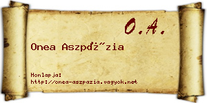 Onea Aszpázia névjegykártya